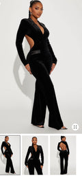 sleek black jumpsuit