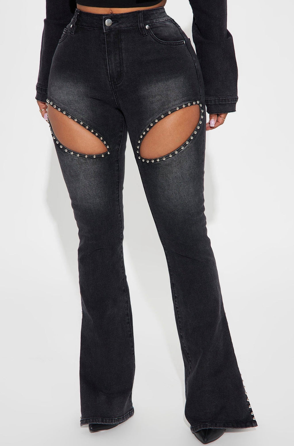 Edgy Cut-Out Denim Jeans 🖤