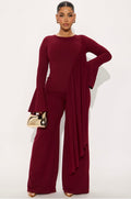 Elegant Burgundy jumpsuit