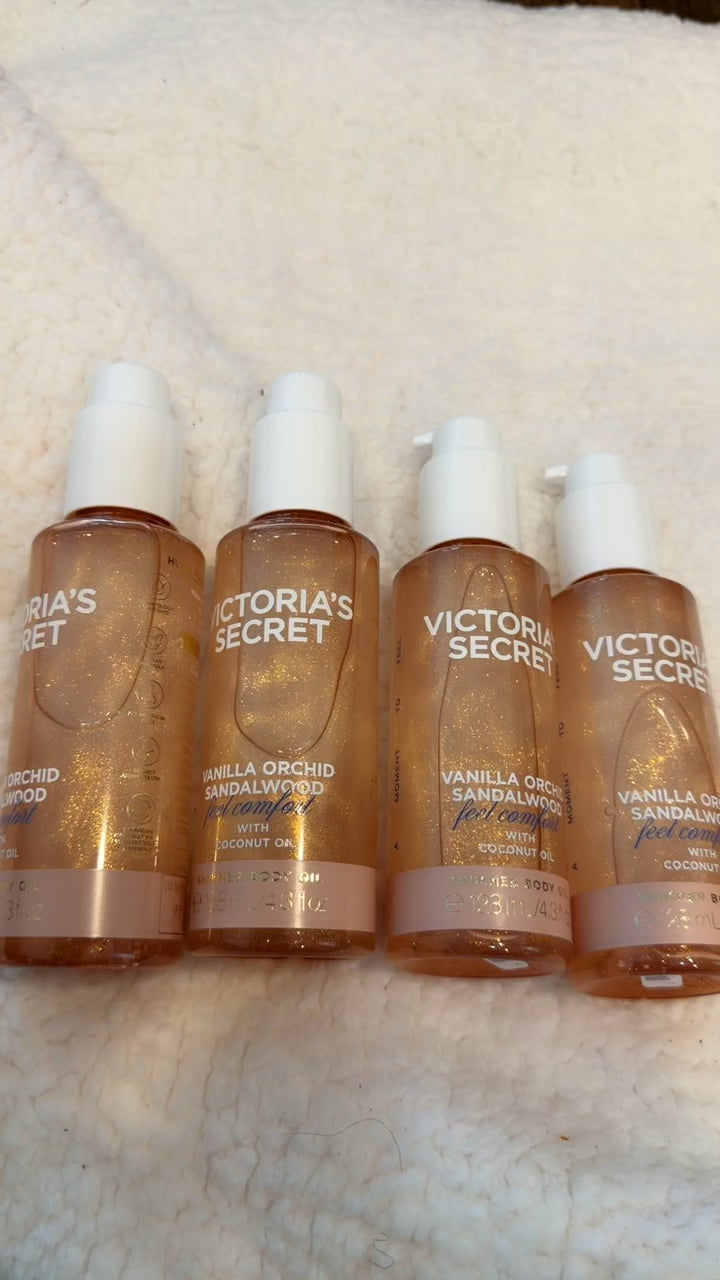 Vanilla Orchid & Sandalwood – Shimmer Glow Body Oil (128ml)